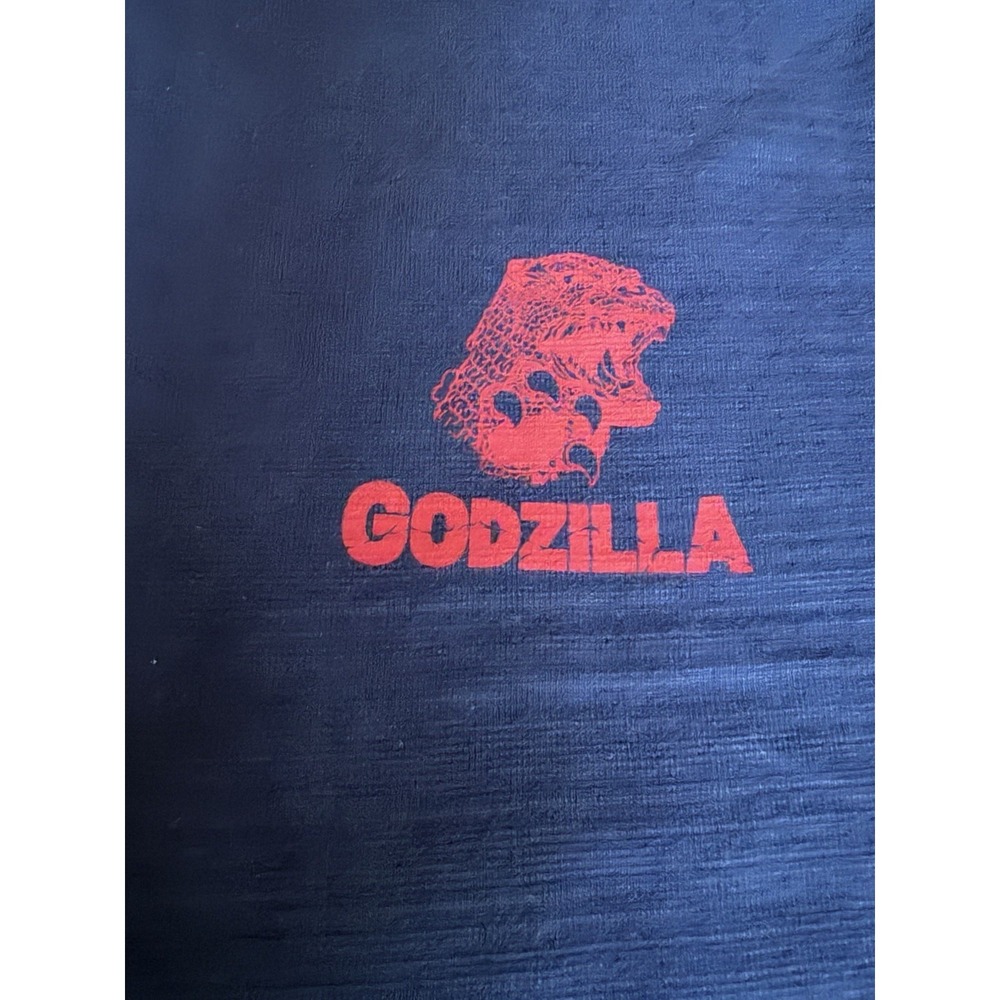 NWT Godzilla Toho Great Wave Off Kanagawa Mens XL Navy Slub T-shirt Japan Anime - Picture 9 of 10